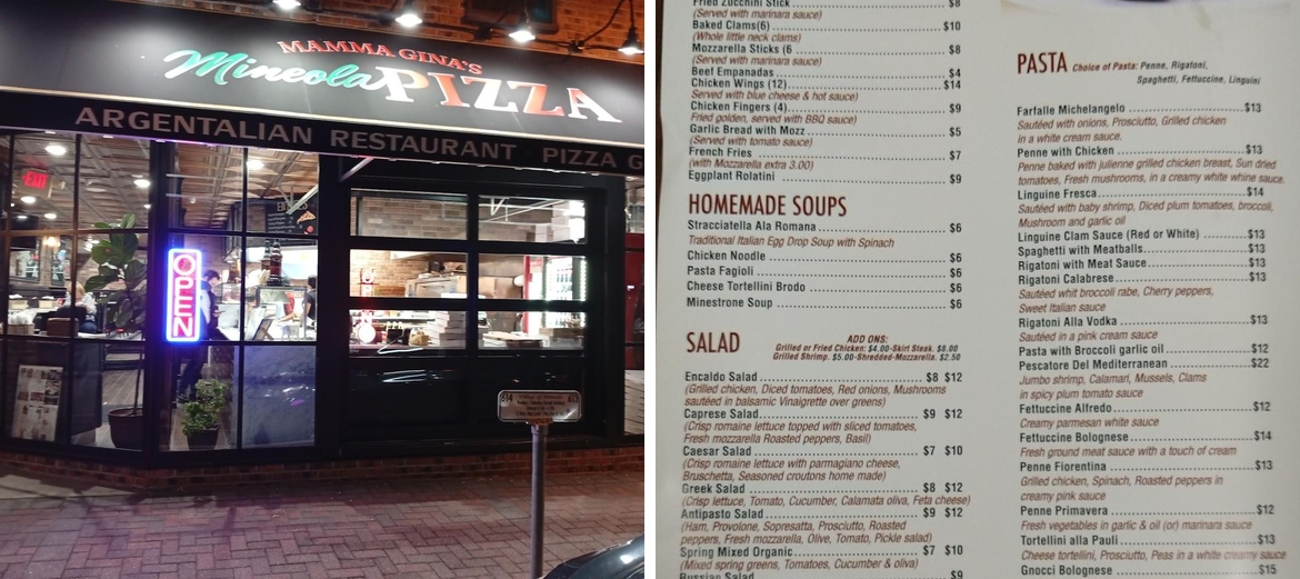 Mamma Gina's Mineola Pizza
